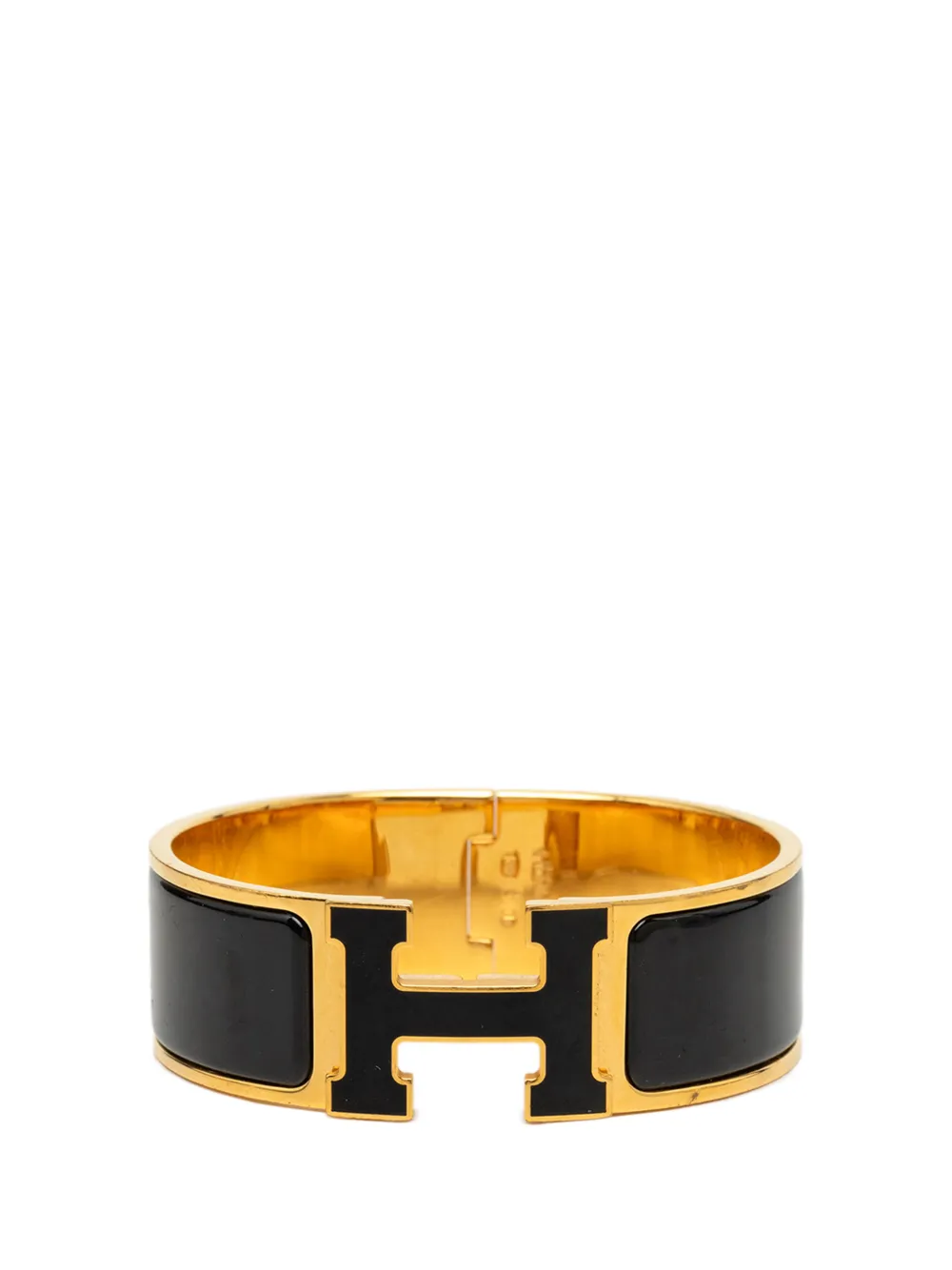 Hermès Pre-Owned 2000-2026 Wide Enamel Clic Clac H Bracelet PM costume bracelet - Nero