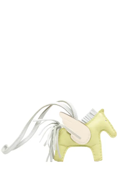 Hermès Pre-Owned llavero Grigri Rodeo Pegase Bag Charm PM de piel de borrego y cuero swift 2021