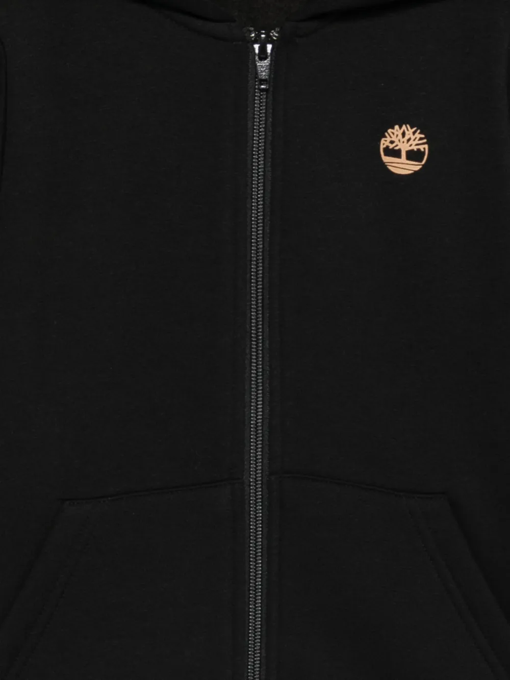 Timberland Kids Hoodie met logoprint en rits Zwart