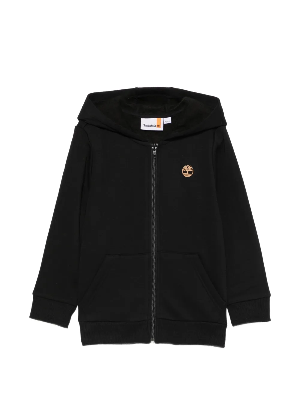 Timberland Kids Hoodie met logoprint en rits Zwart