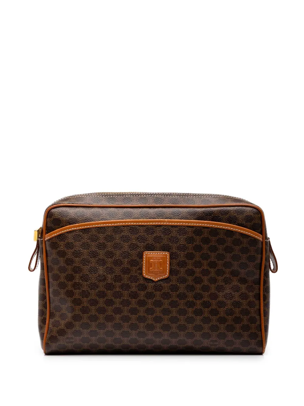 Celine Pre-Owned 1997 Macadam Clutch aus beschichtetem Canvas - Braun
