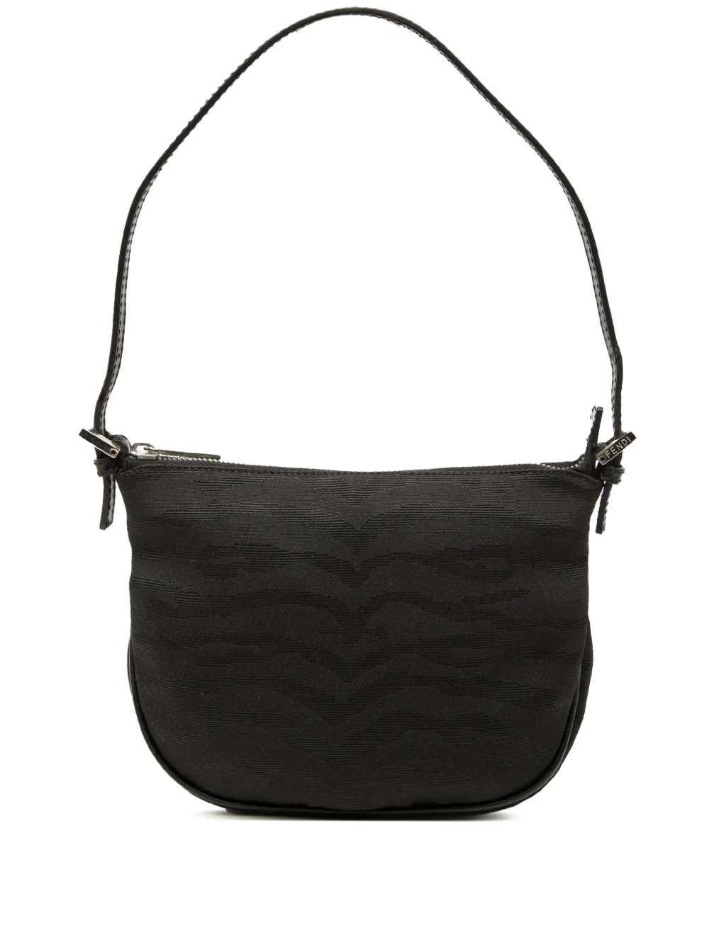 Fendi Pre-Owned 2000-2010 Canvas-Schultertasche mit Zebra-Print - Schwarz