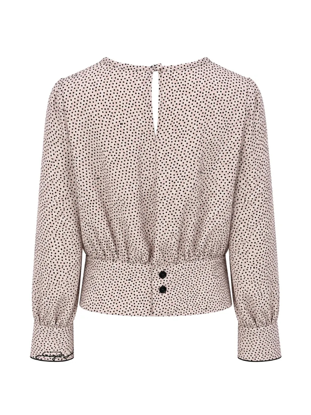 Elisabetta Franchi La Mia Bambina Geplooide blouse met stippen Roze