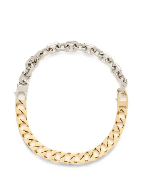 Plan C two-tone curb-link necklace