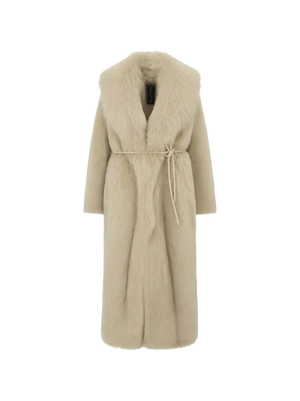 Blancha belted faux-fur coat