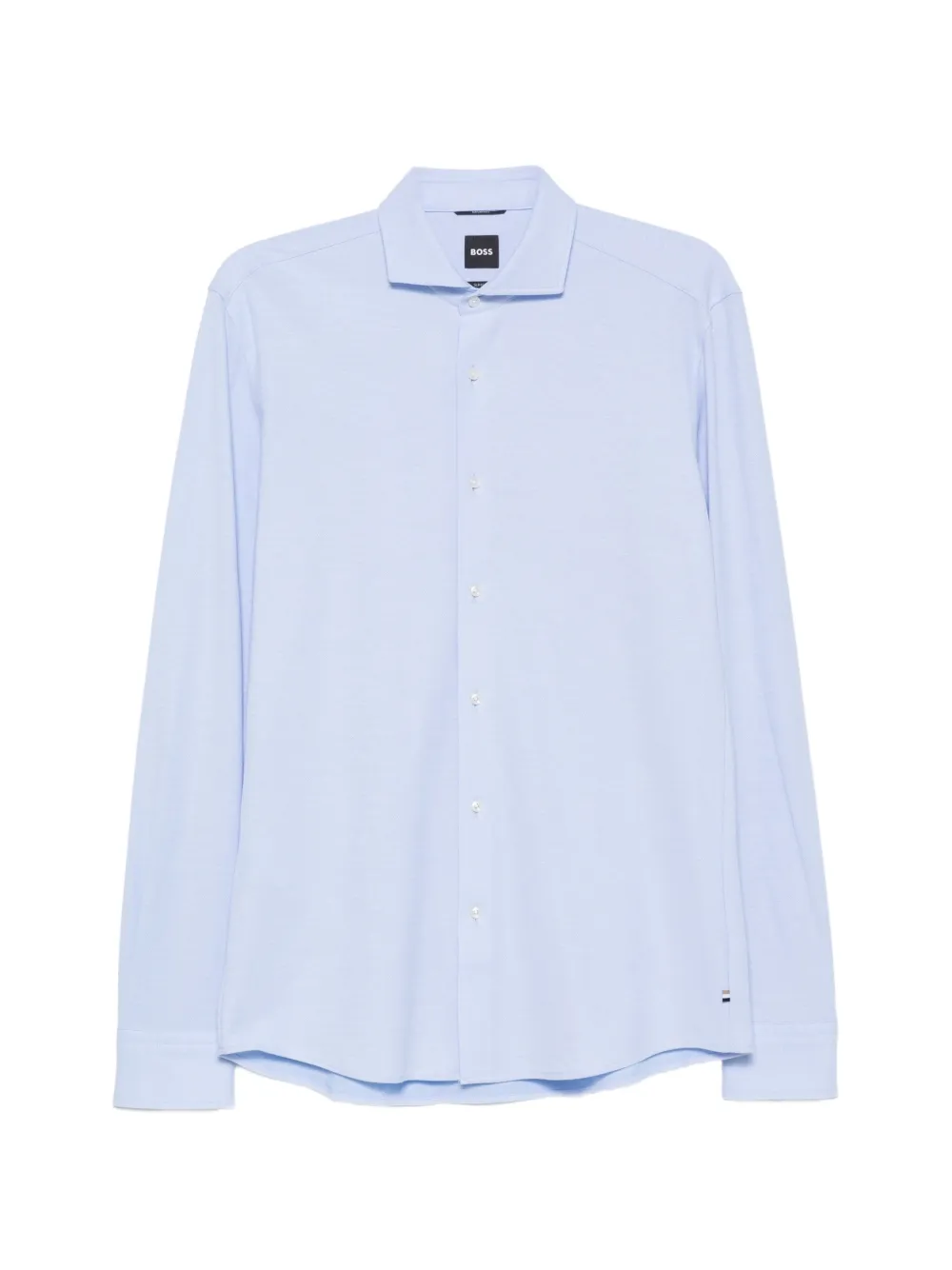 BOSS spread-collar long-sleeve shirt - Blu