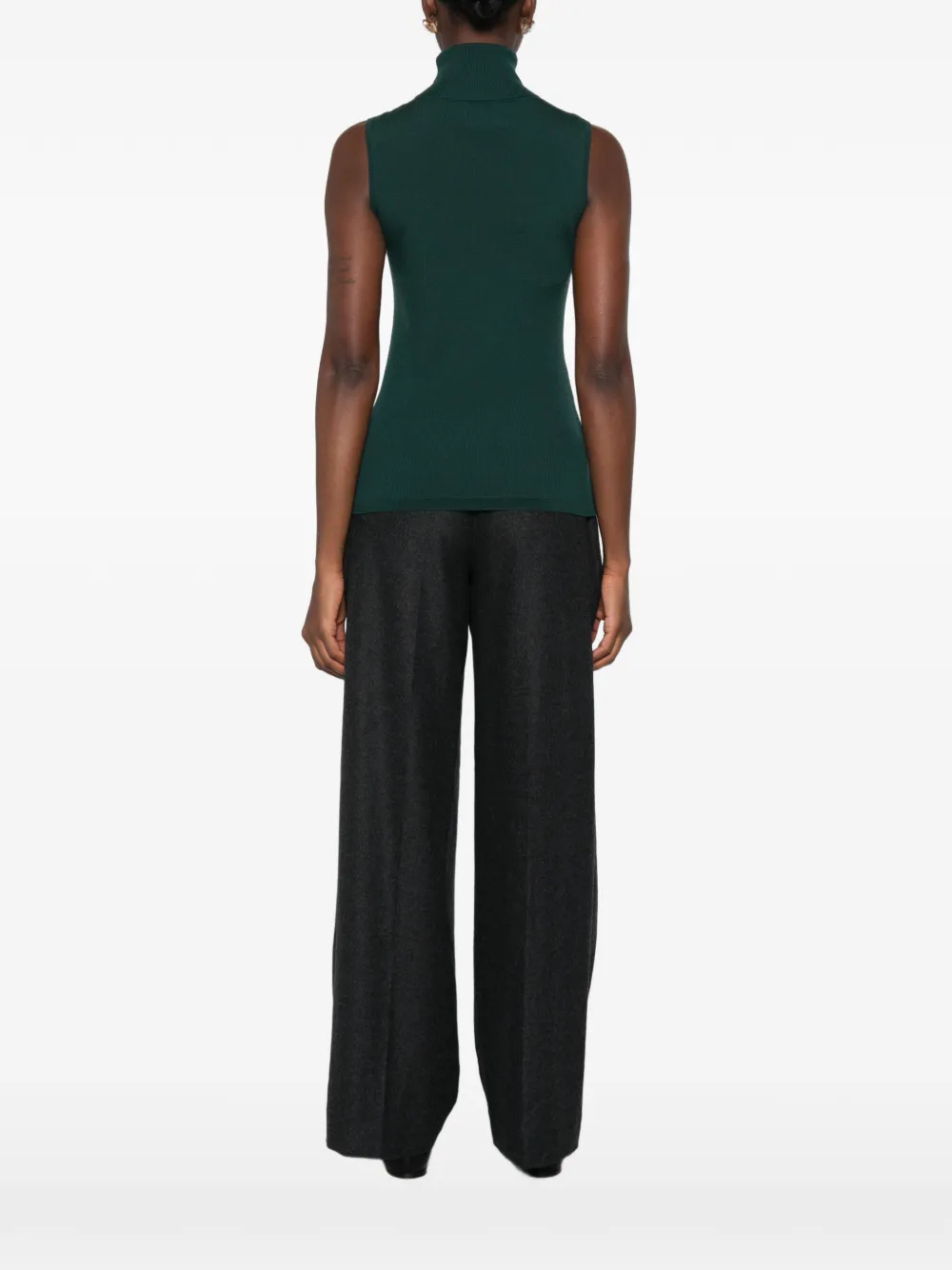 Allude Ribgebreide top Groen