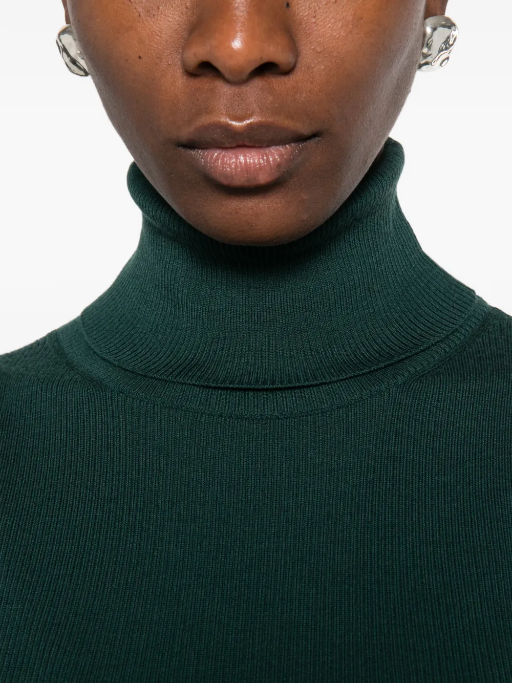 Allude Ribgebreide top Groen