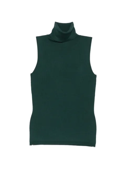 Allude ribbed-knit roll-neck top