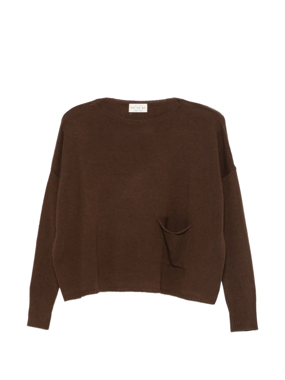 Ma'ry'ya patch-pocket knitted sweater - Marrone
