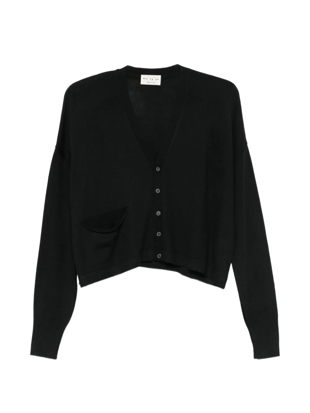 Ma'ry'ya V-neck patch-pocket cardigan - Black