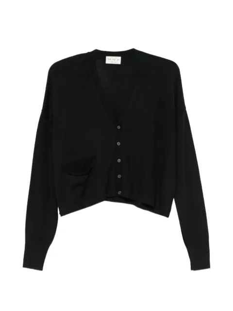 Ma'ry'ya V-neck patch-pocket cardigan