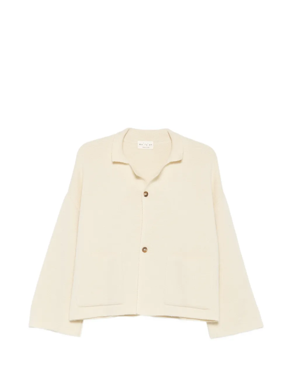 Ma'ry'ya button-up wide-sleeve cardigan - Neutrals