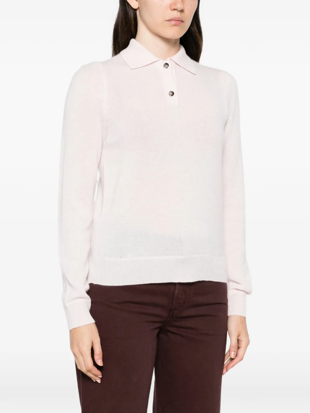 Allude Gebreide polotop met knopen Roze