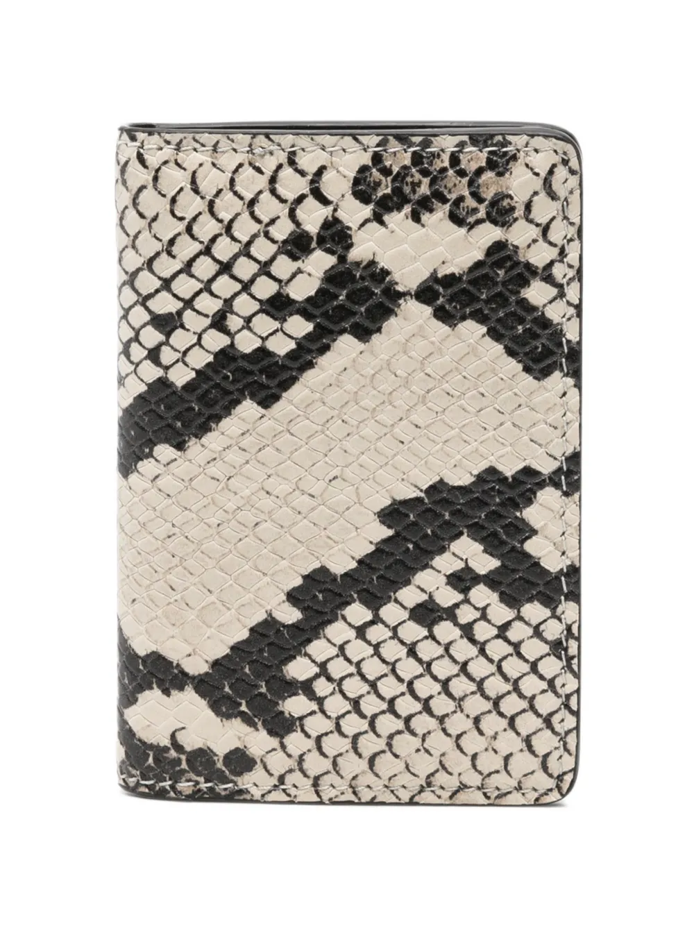 HIDESINS snakeskin-effect card holder - Nude