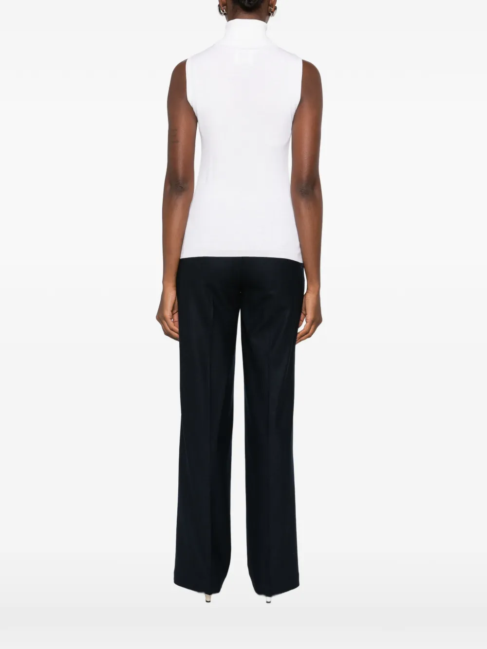 Allude Ribgebreide top Wit