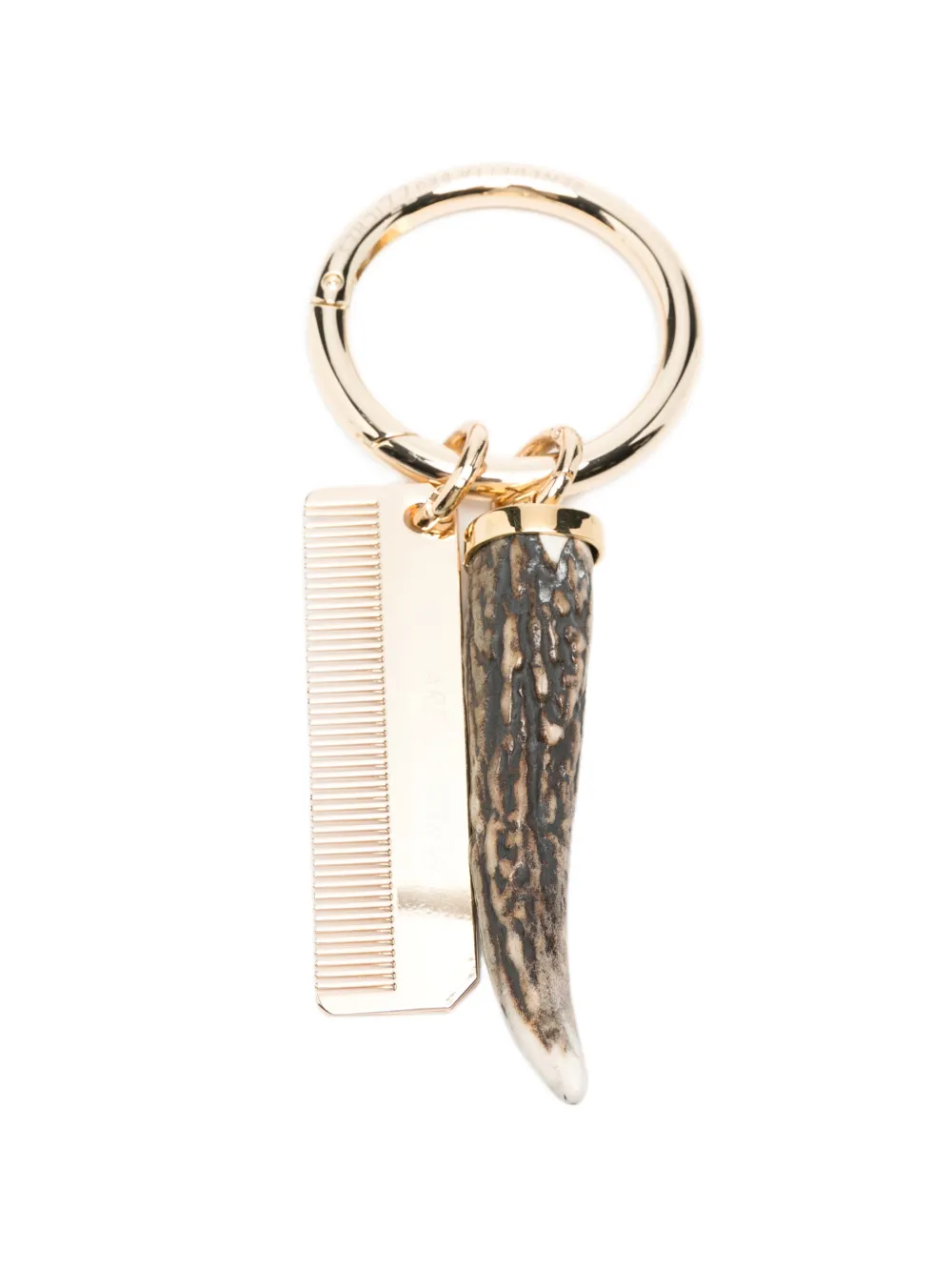 Benedetta Bruzziches comb horn keyring - Gold
