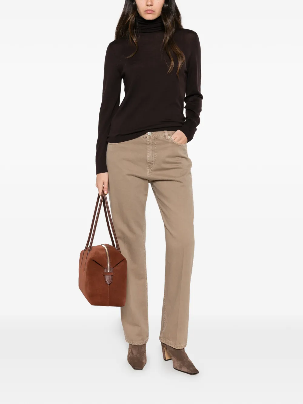 Allude roll-neck sweater Bruin