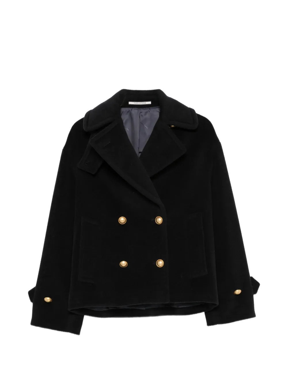 Tagliatore double-breasted button-cuff coat - Nero