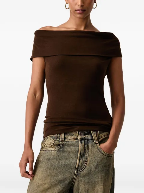 Miss Sixty off-shoulder hooded top