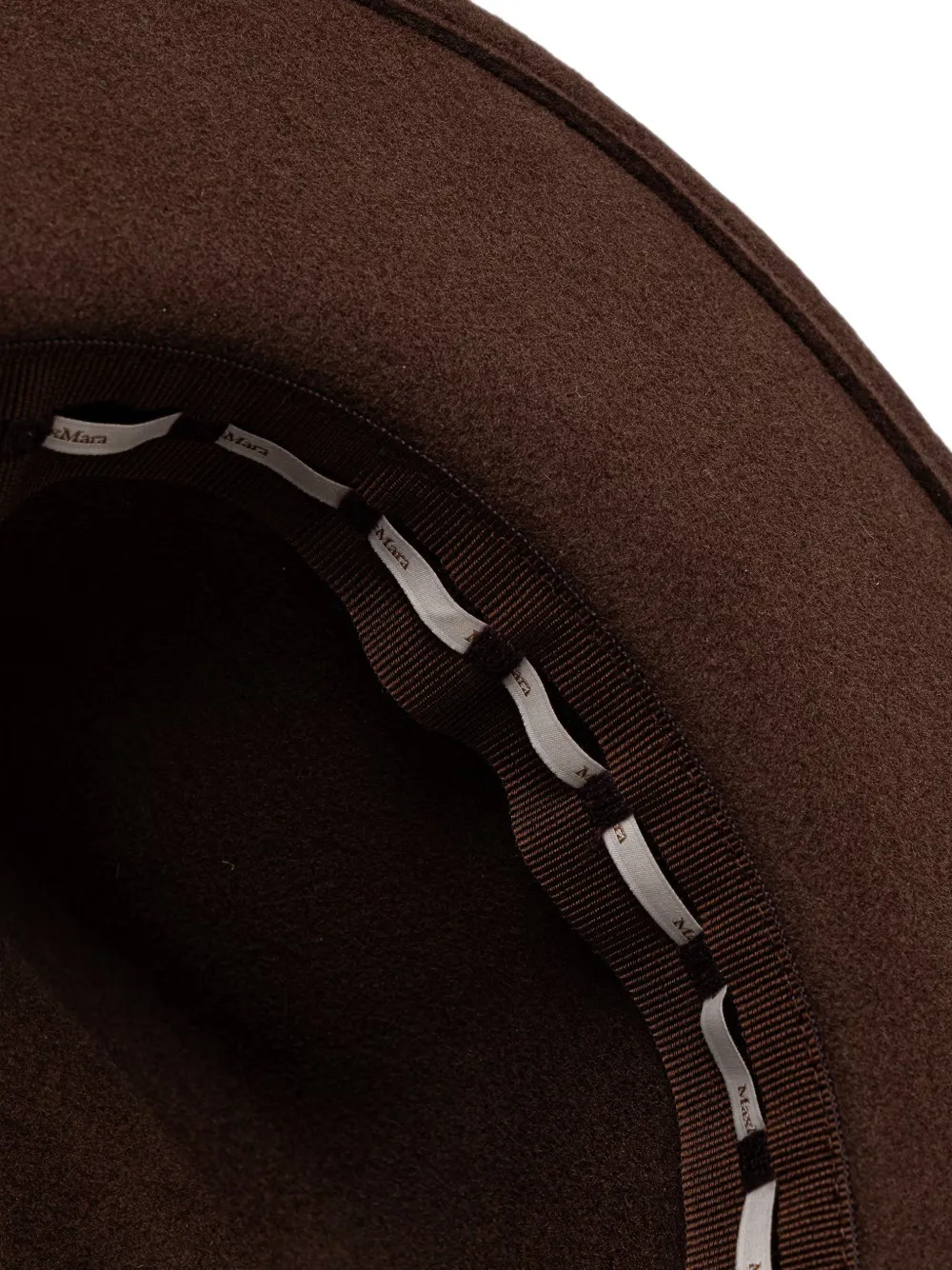 Max Mara Fedora hoed met logoplakkaat Bruin