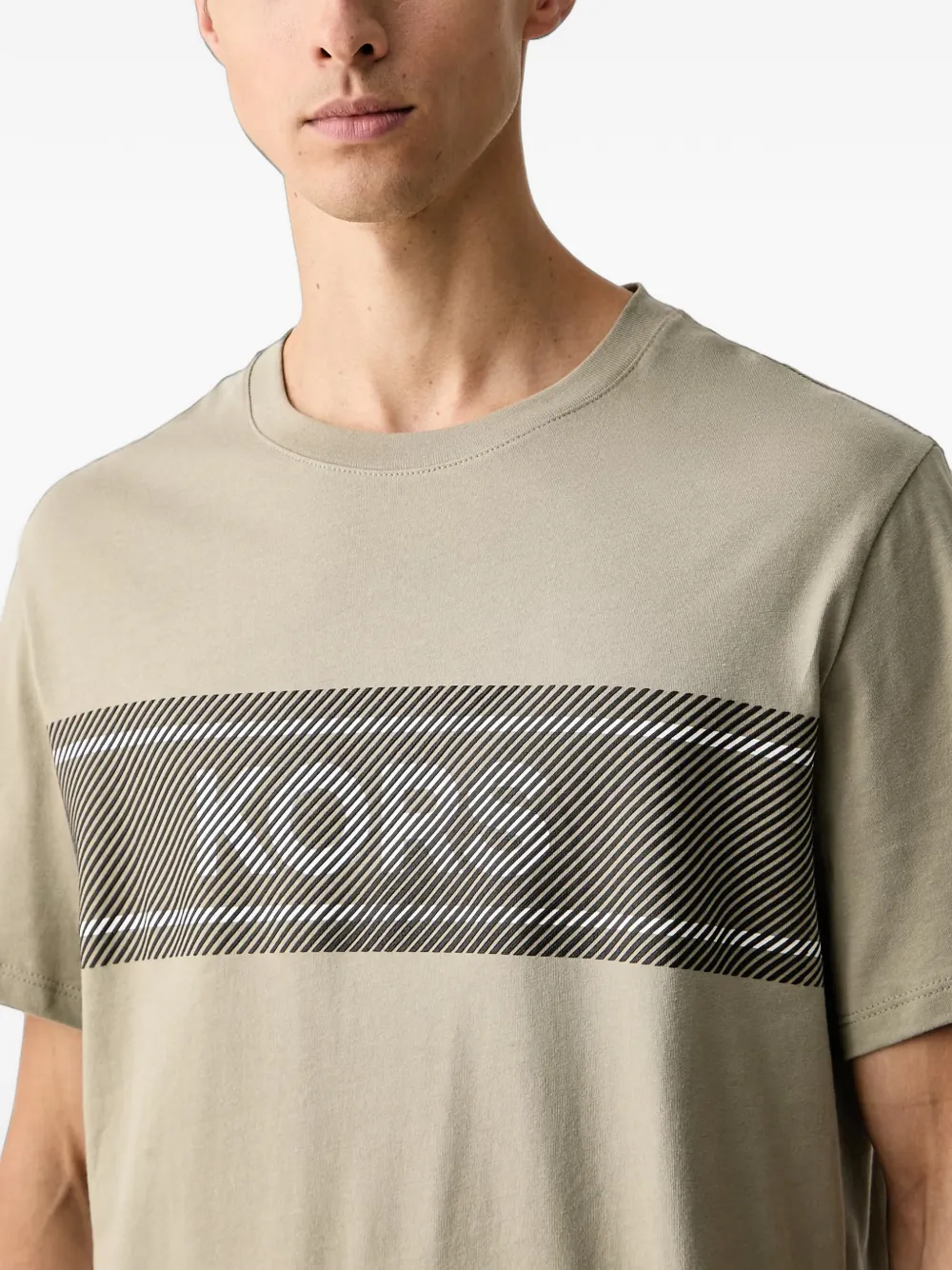 Michael Kors Jersey katoenen T-shirt met logo Beige