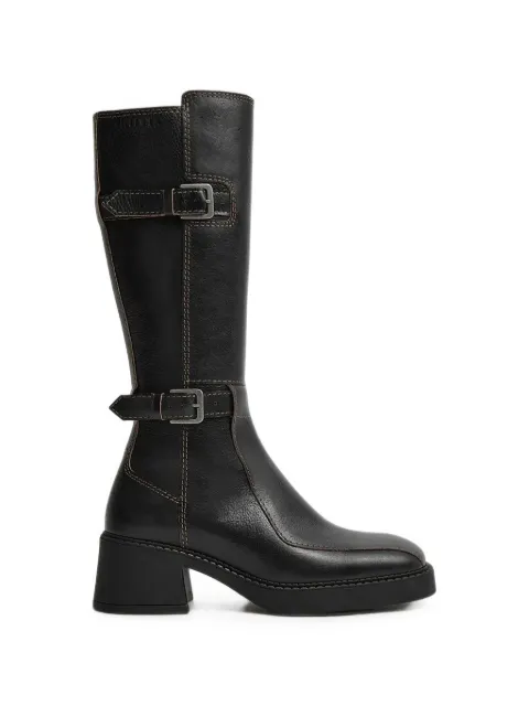 Miista Jarmila buckle-detail topstitched boots