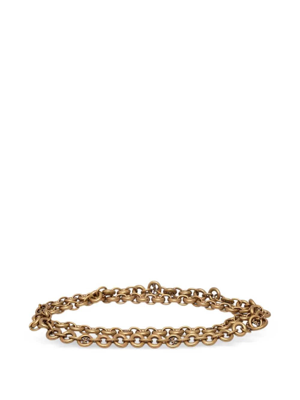 Michael Michael Kors logo-plaque double-chain belt - Oro