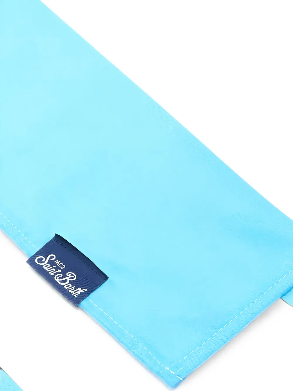 MC2 Saint Barth Aiden gestreept strandlaken met logo-print Blauw