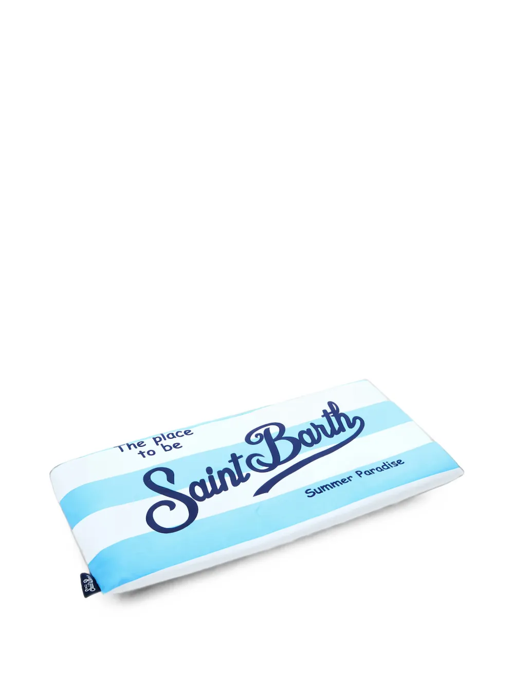 MC2 Saint Barth Aiden gestreept strandlaken met logo-print Blauw