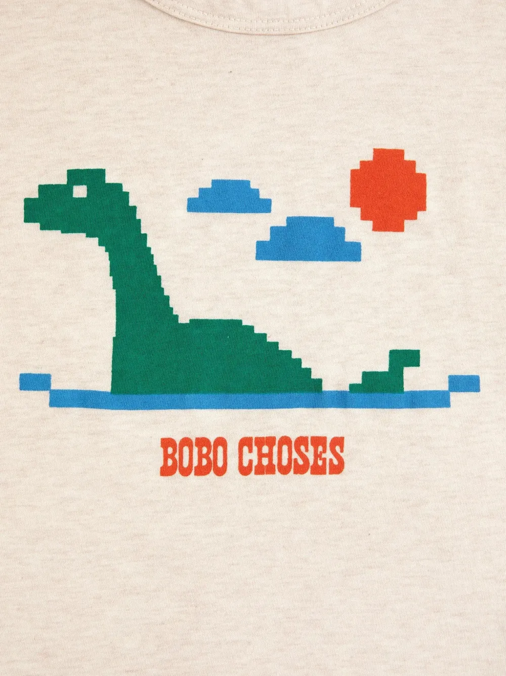 Bobo Choses Lake Monster T-shirt met lange mouwen en grafische print Beige