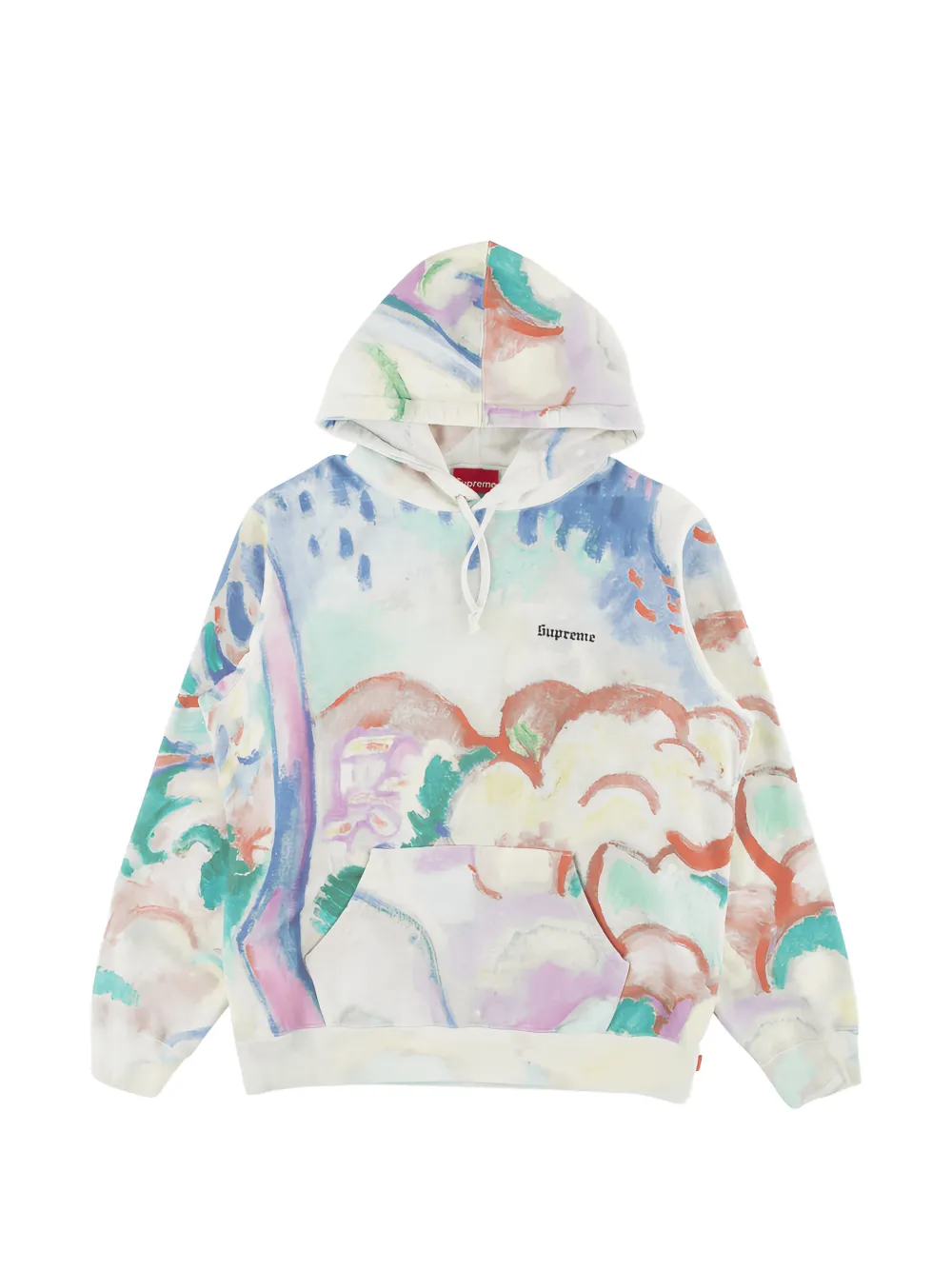 Supreme landscape-print hoodie - White