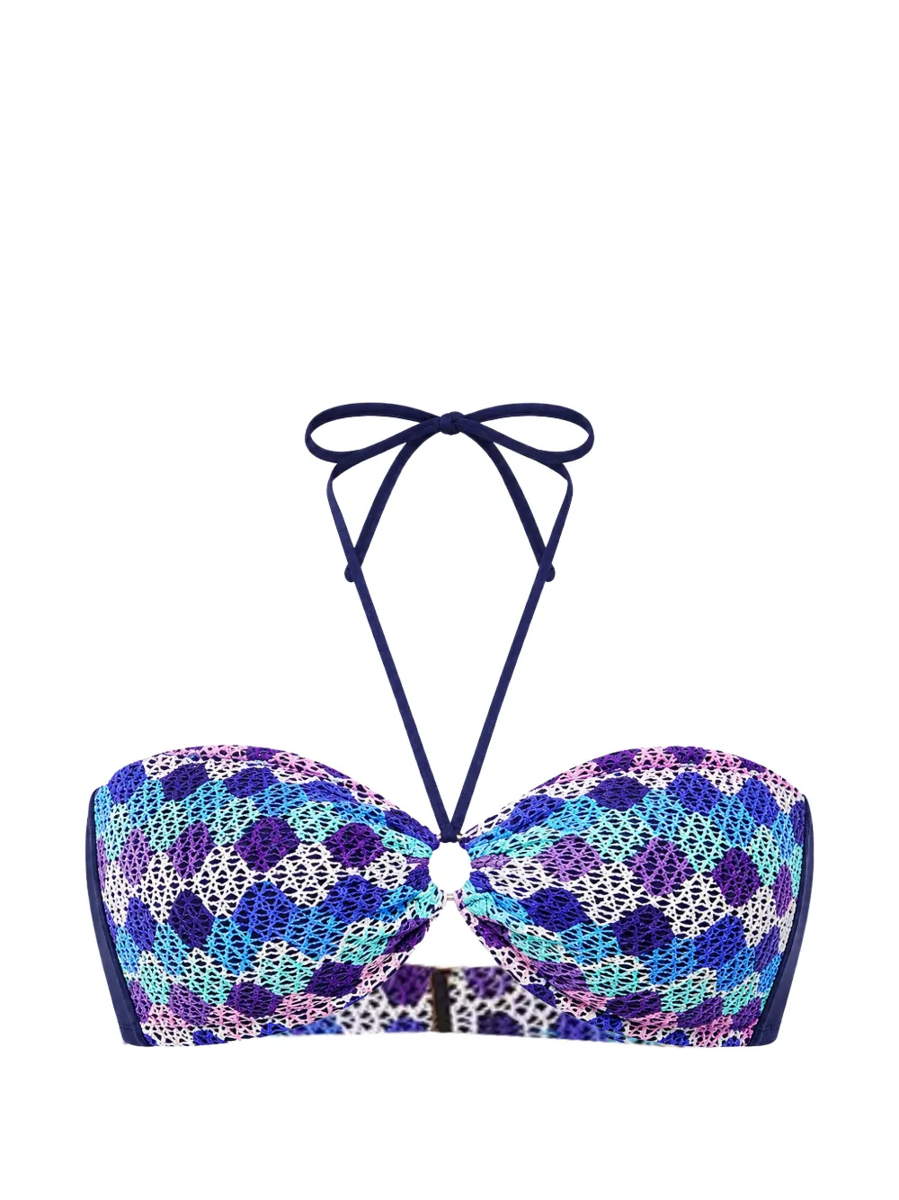 Gottex Diamond-knit Halterneck Bikini Top In Multi