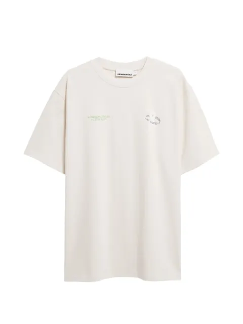 ARMEDANGELS playera Maarkos un-wasted de algodón con estampado gráfico