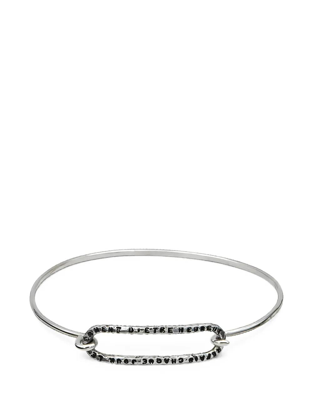 Thoraval Le Serment engraved bracelet - Argento