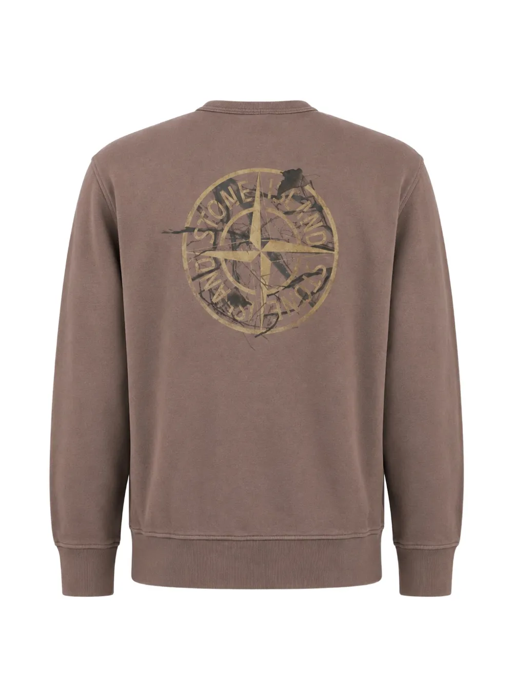 Stone Island 6100037 fleece sweater van biologisch katoen Bruin
