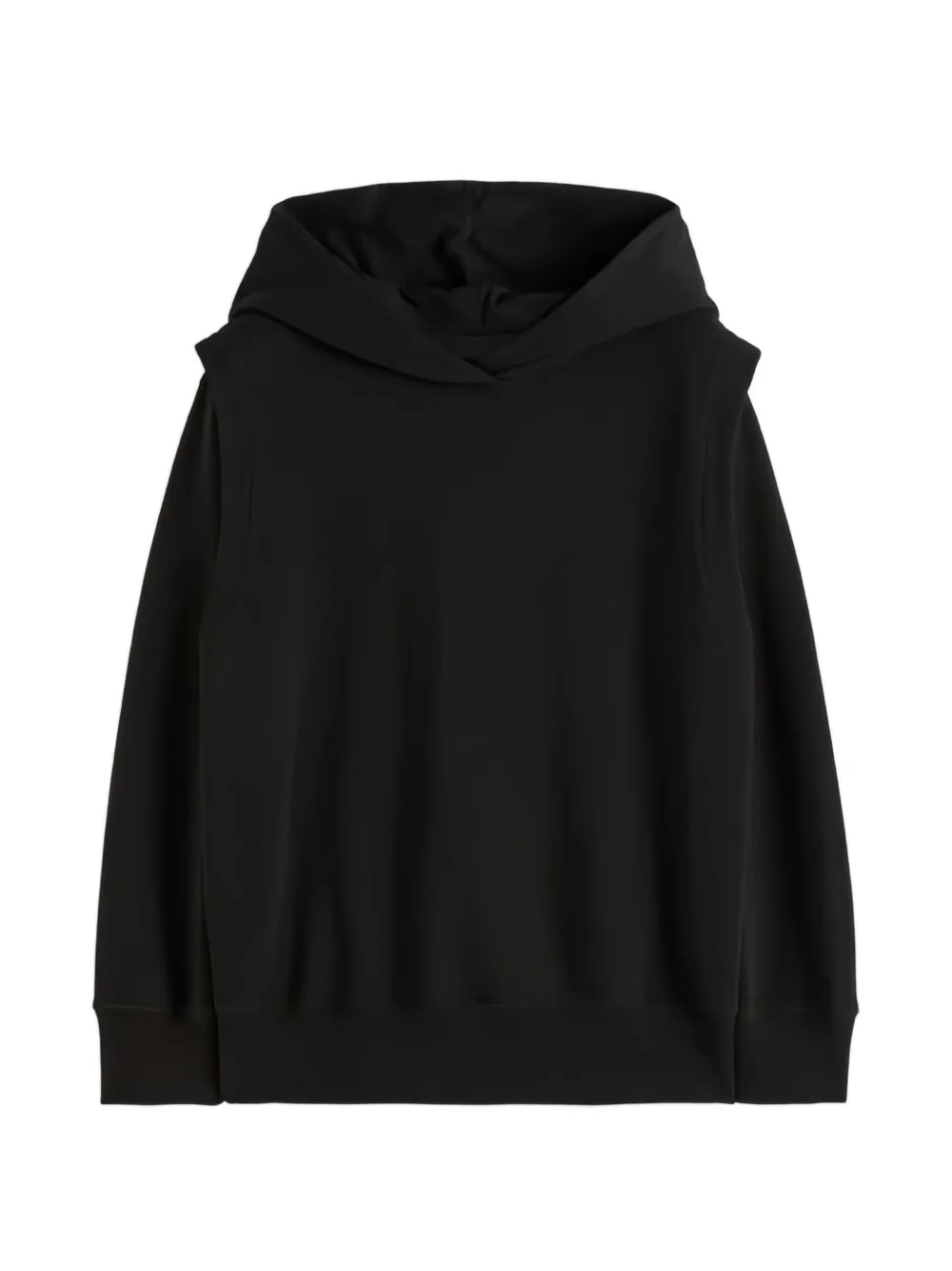 ASPESI hooded layered-effect sweater - Nero