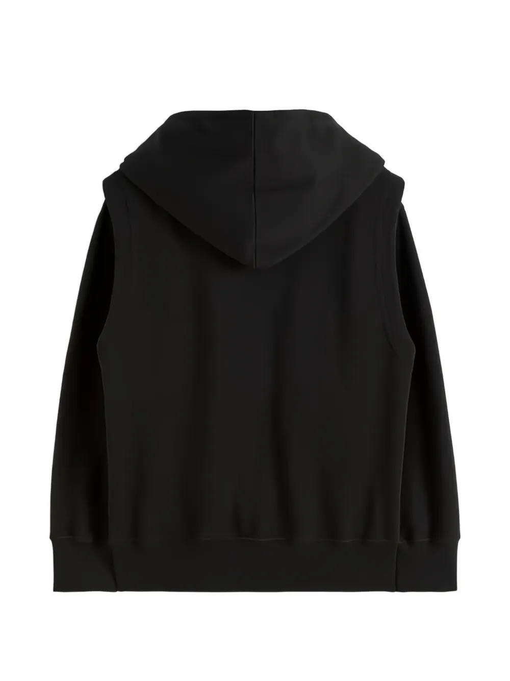 Aspesi Kids hooded layered-effect sweater Zwart