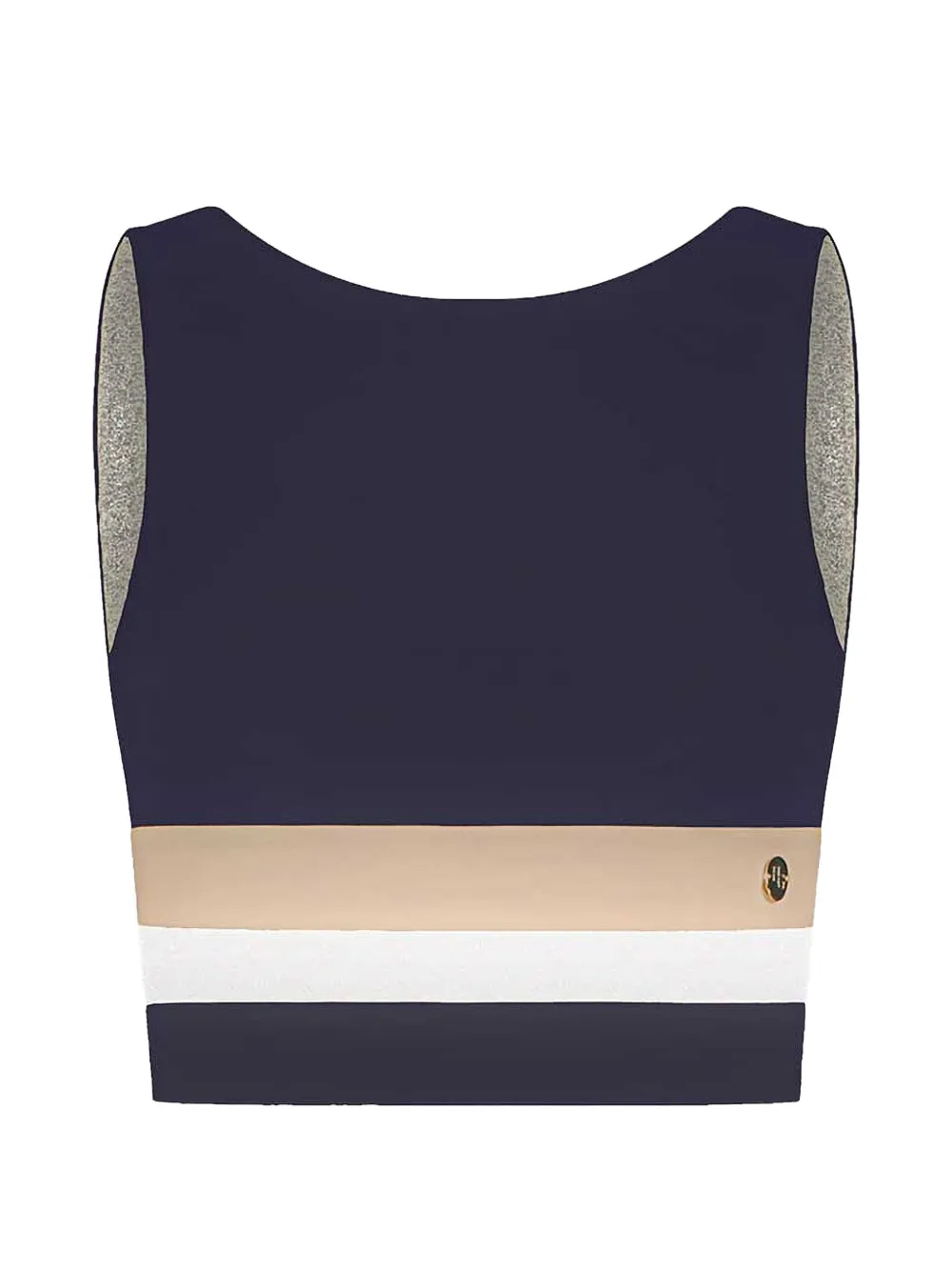 HOUSE OF GRAVITY Divine colour-block cropped top - Blu