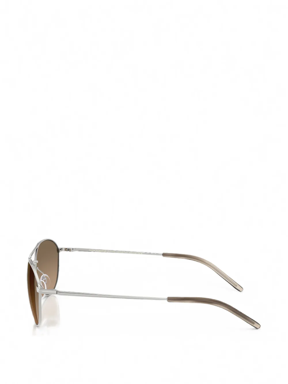 Oliver Peoples Aero II zonnebril met pilotenmontuur Zilver