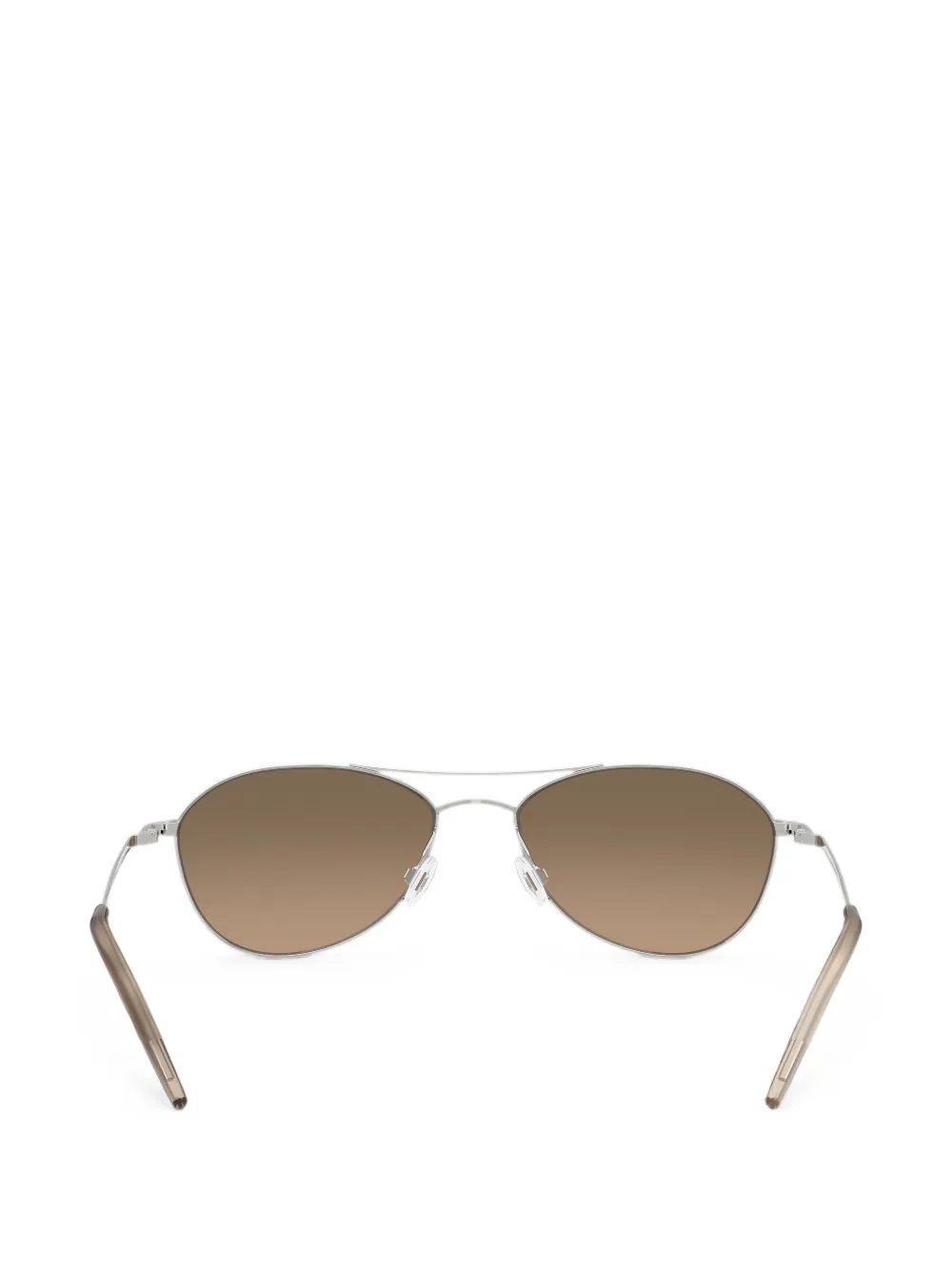 Oliver Peoples Aero II zonnebril met pilotenmontuur Zilver