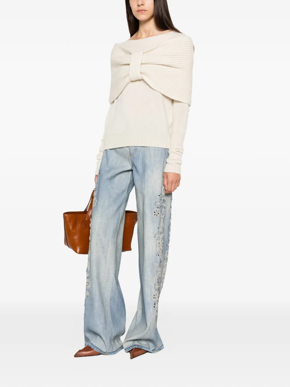 Ermanno Scervino Jeans met toelopende pijpen Blauw