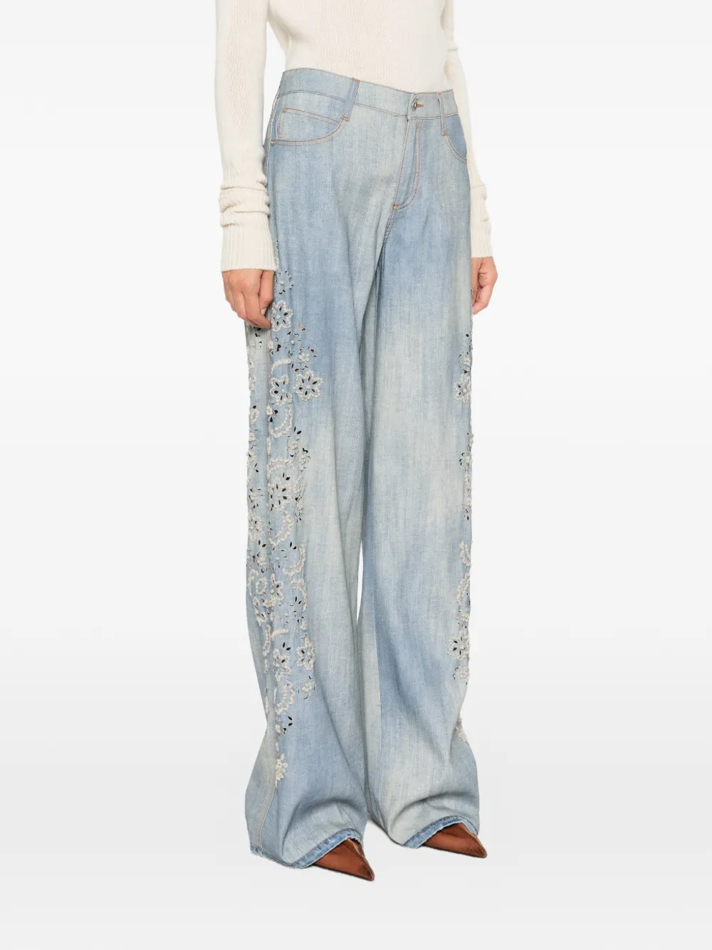 Ermanno Scervino Jeans met toelopende pijpen Blauw