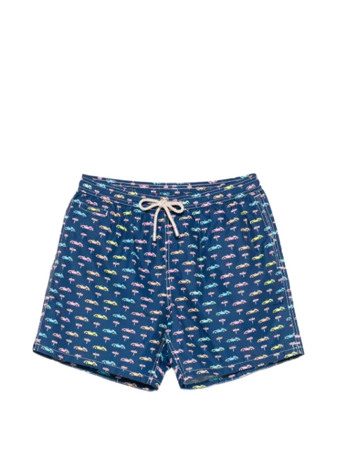 MC2 Saint Barth car-print drawstring-waist swim shorts