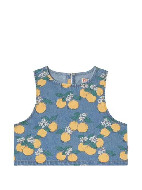 Tiny Cottons Oranges graphic-print crop top