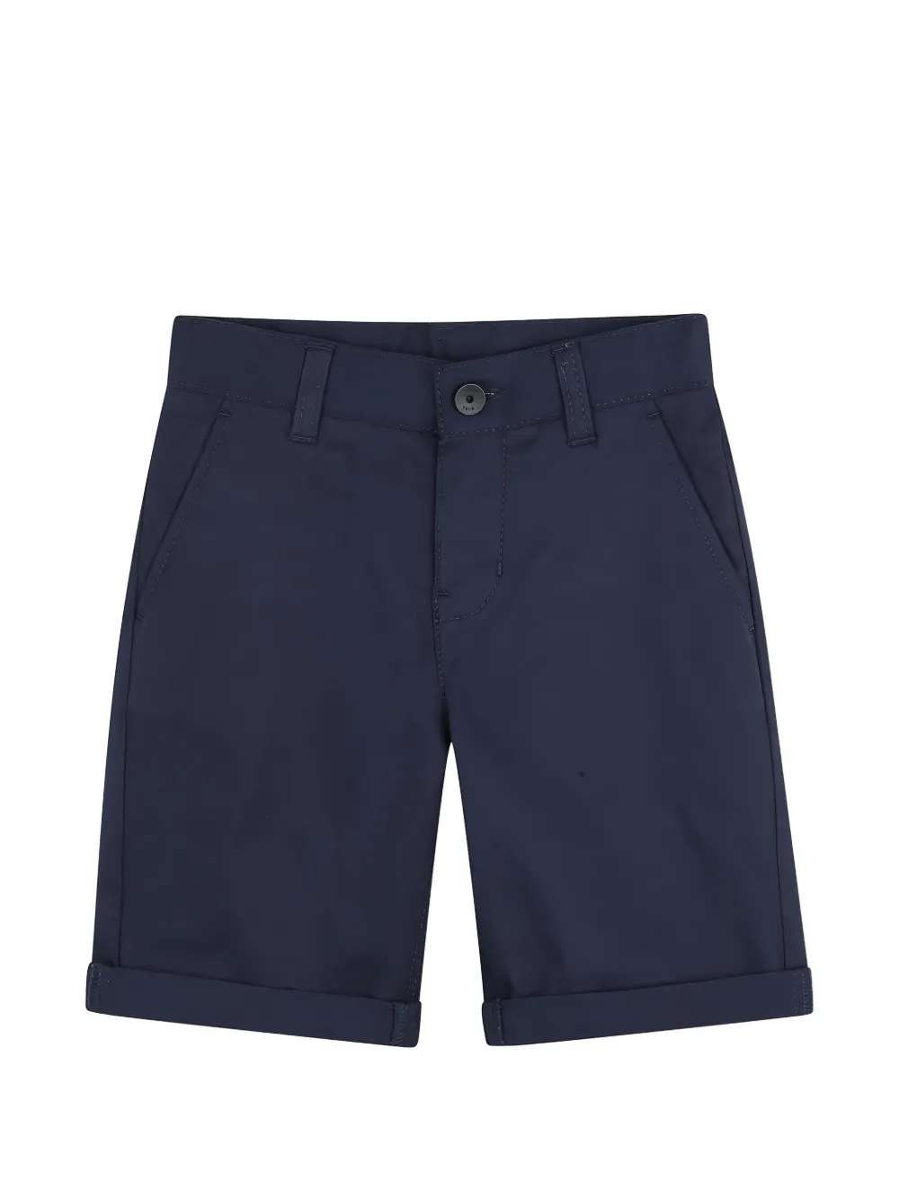BOSS Kidswear turn-up cuff shorts - Blu