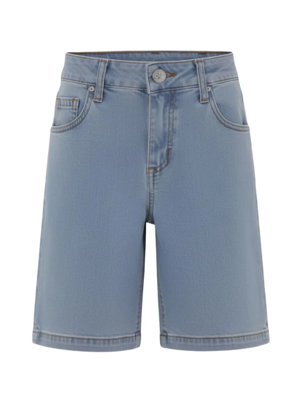 John Richmond Junior logo-print denim shorts - Blu