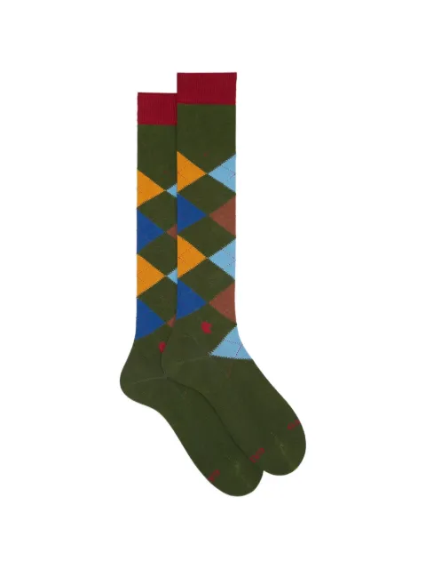 Gallo argyle-pattern socks