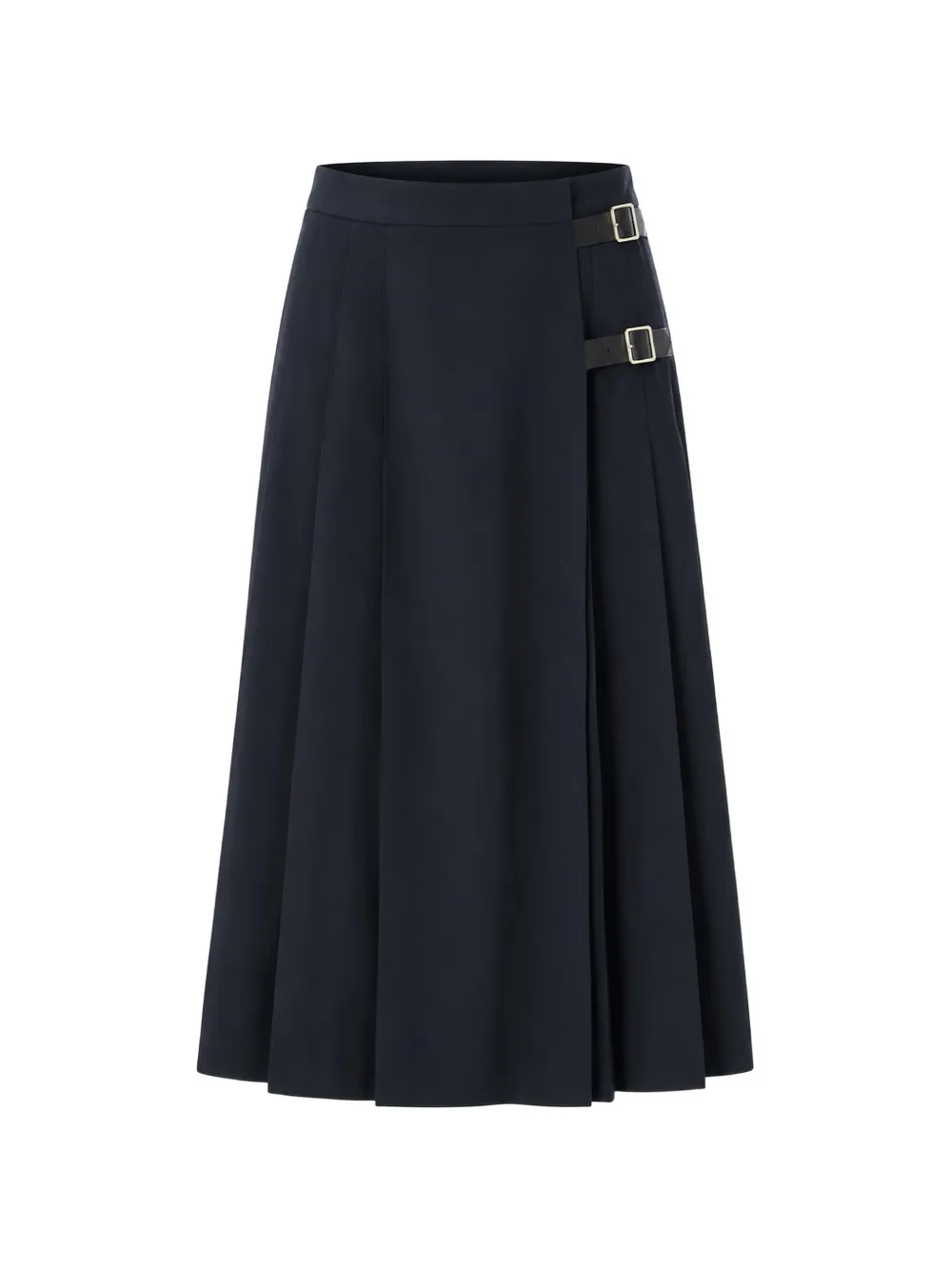 Barbour buckle-fastening pleated skirt