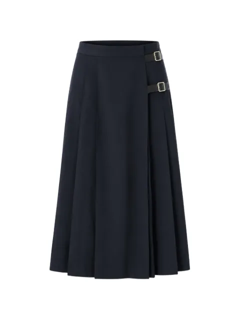 Barbour buckle-fastening pleated skirt